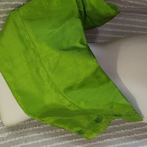 Vibrant green pants with sweet bead cuff detail. Size 12. Elasticized waist. EUC